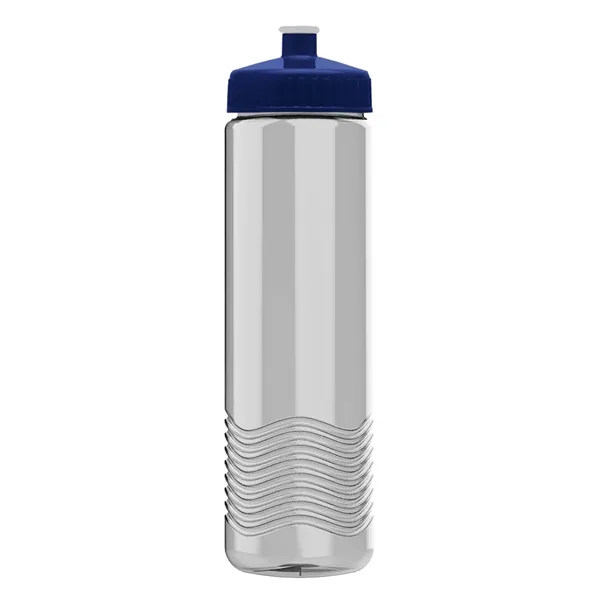 New Slim Cylinder Design 24 oz. Transparent Water Bottles with Push-Pull... from ASI 40480 Koozie Group