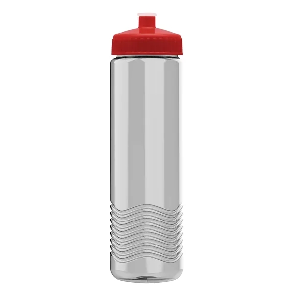 New Slim Cylinder Design 24 oz. Transparent Water Bottles with Push-Pull... from ASI 40480 Koozie Group