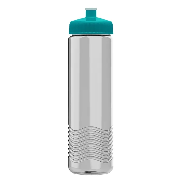New Slim Cylinder Design 24 oz. Transparent Water Bottles with Push-Pull... from ASI 40480 Koozie Group