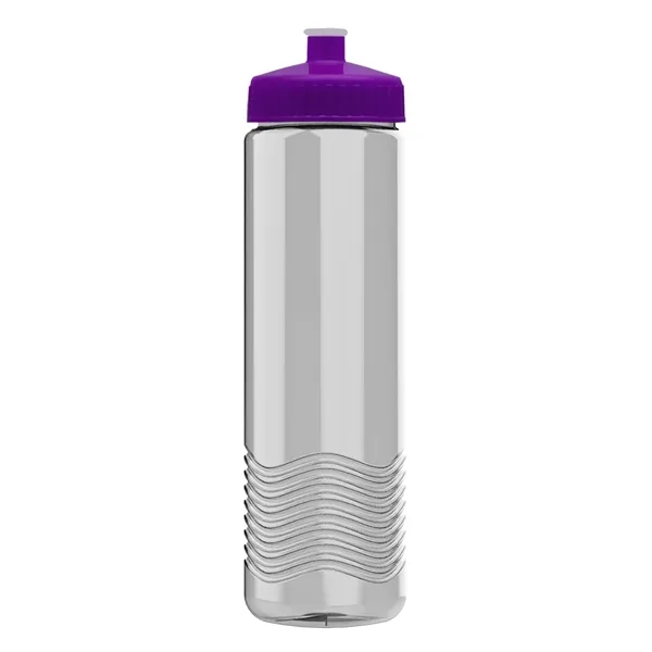 New Slim Cylinder Design 24 oz. Transparent Water Bottles with Push-Pull... from ASI 40480 Koozie Group