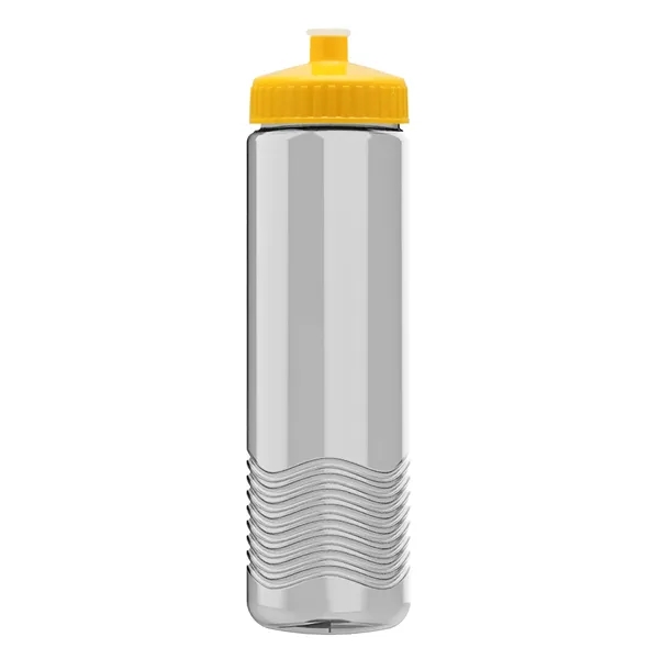 New Slim Cylinder Design 24 oz. Transparent Water Bottles with Push-Pull... from ASI 40480 Koozie Group