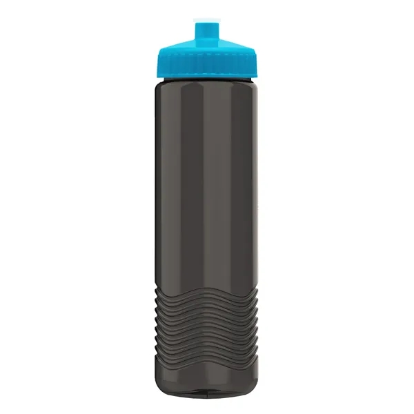 New Slim Cylinder Design 24 oz. Transparent Water Bottles with Push-Pull... from ASI 40480 Koozie Group