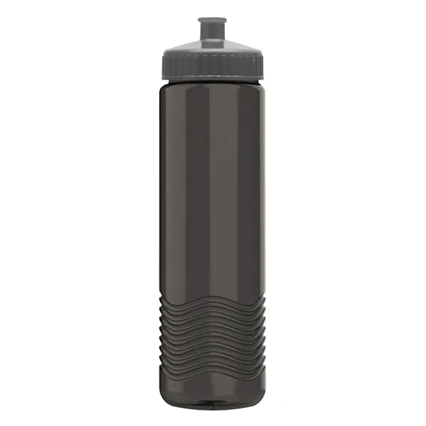 New Slim Cylinder Design 24 oz. Transparent Water Bottles with Push-Pull... from ASI 40480 Koozie Group