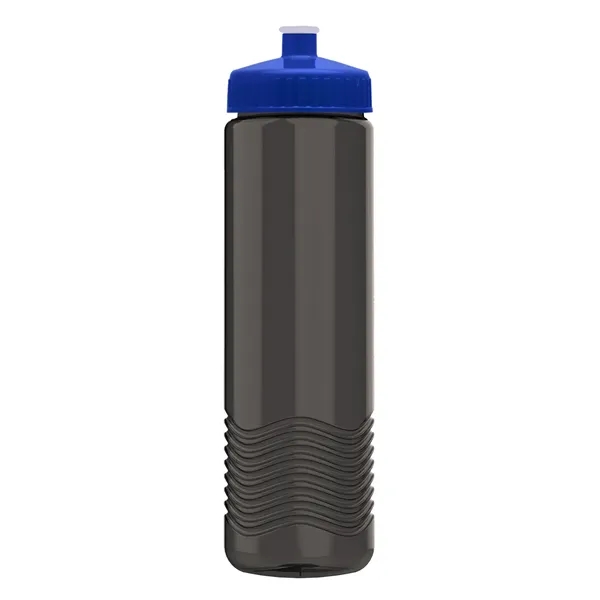 New Slim Cylinder Design 24 oz. Transparent Water Bottles with Push-Pull... from ASI 40480 Koozie Group