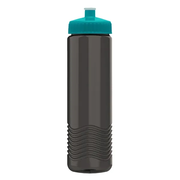 New Slim Cylinder Design 24 oz. Transparent Water Bottles with Push-Pull... from ASI 40480 Koozie Group