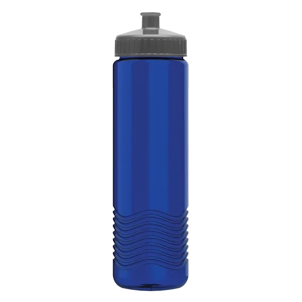 New Slim Cylinder Design 24 oz. Transparent Water Bottles with Push-Pull... from ASI 40480 Koozie Group