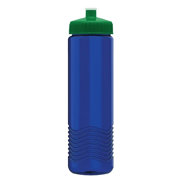 New Slim Cylinder Design 24 oz. Transparent Water Bottles with Push-Pull... from ASI 40480 Koozie Group