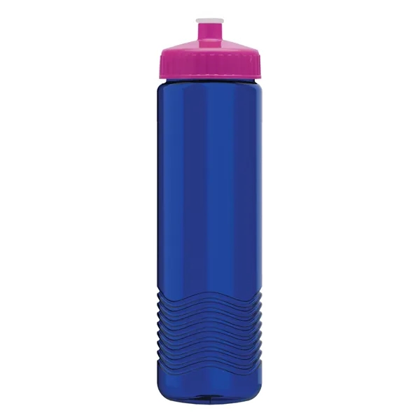 New Slim Cylinder Design 24 oz. Transparent Water Bottles with Push-Pull... from ASI 40480 Koozie Group