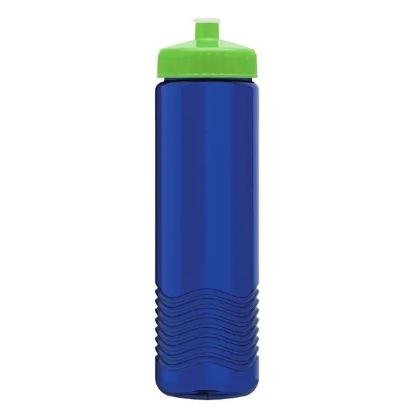 New Slim Cylinder Design 24 oz. Transparent Water Bottles with Push-Pull... from ASI 40480 Koozie Group
