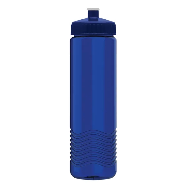 New Slim Cylinder Design 24 oz. Transparent Water Bottles with Push-Pull... from ASI 40480 Koozie Group