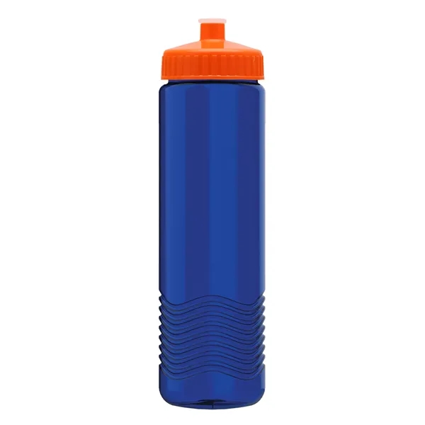 New Slim Cylinder Design 24 oz. Transparent Water Bottles with Push-Pull... from ASI 40480 Koozie Group