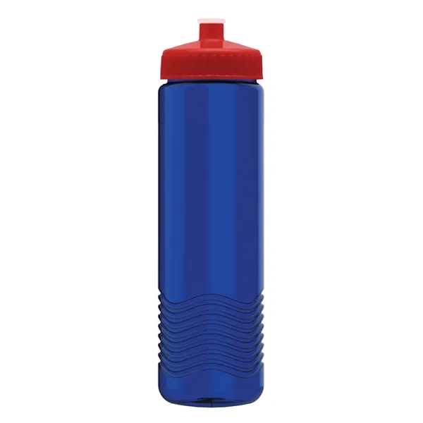 New Slim Cylinder Design 24 oz. Transparent Water Bottles with Push-Pull... from ASI 40480 Koozie Group