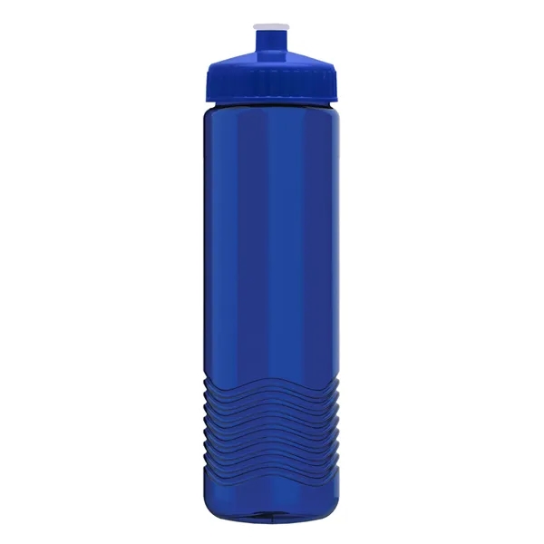 New Slim Cylinder Design 24 oz. Transparent Water Bottles with Push-Pull... from ASI 40480 Koozie Group
