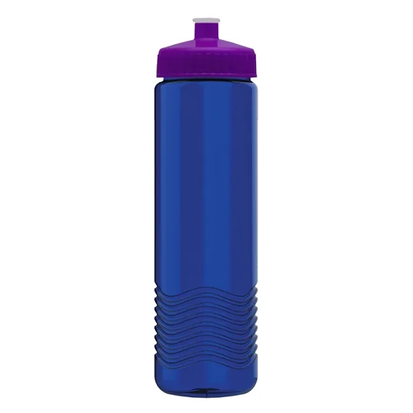 New Slim Cylinder Design 24 oz. Transparent Water Bottles with Push-Pull... from ASI 40480 Koozie Group