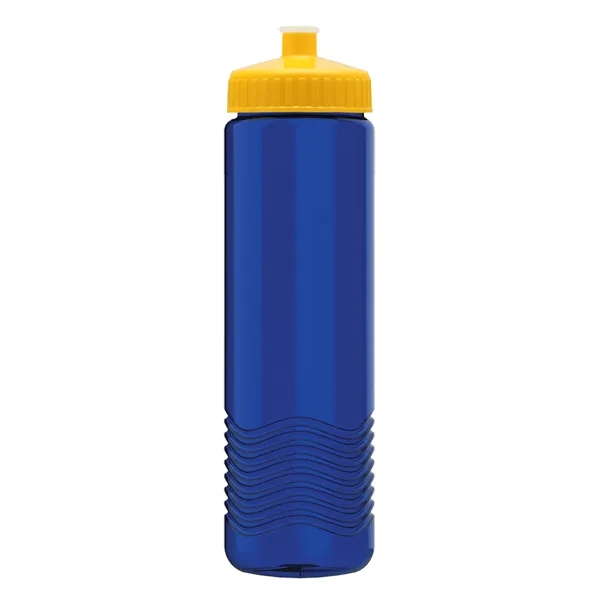 New Slim Cylinder Design 24 oz. Transparent Water Bottles with Push-Pull... from ASI 40480 Koozie Group