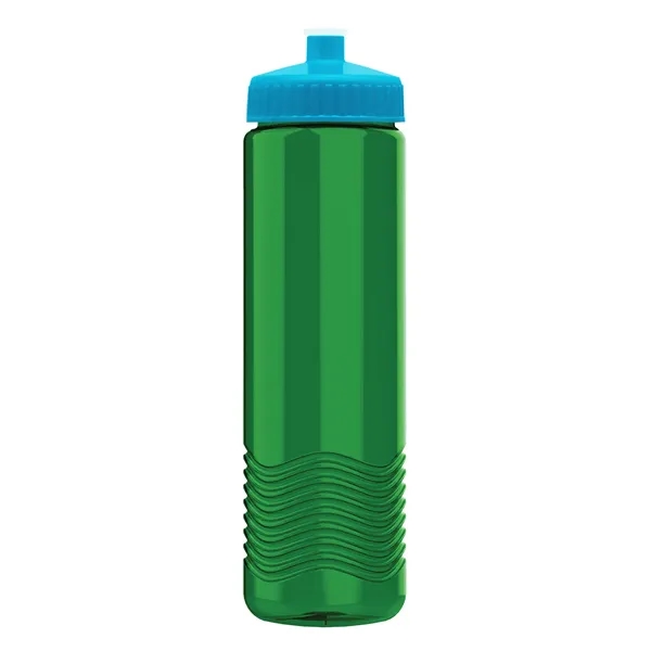 New Slim Cylinder Design 24 oz. Transparent Water Bottles with Push-Pull... from ASI 40480 Koozie Group