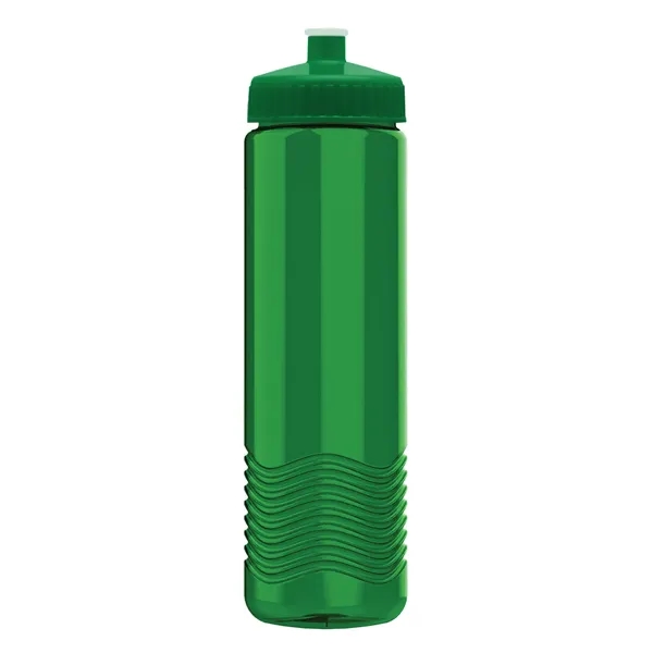 New Slim Cylinder Design 24 oz. Transparent Water Bottles with Push-Pull... from ASI 40480 Koozie Group