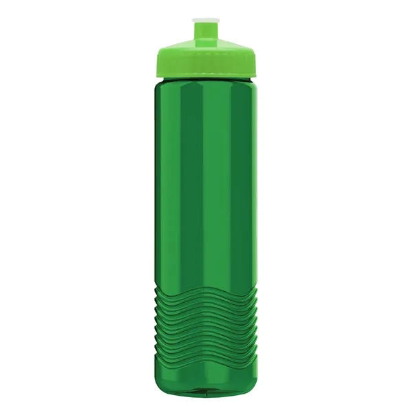New Slim Cylinder Design 24 oz. Transparent Water Bottles with Push-Pull... from ASI 40480 Koozie Group
