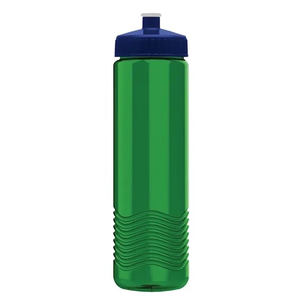New Slim Cylinder Design 24 oz. Transparent Water Bottles with Push-Pull... from ASI 40480 Koozie Group