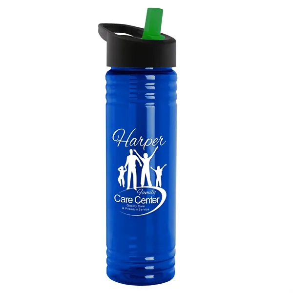 Slim Cylinder Design 24 oz. UpCycle Sport Bottles with Flip Straw... from ASI 40480 Koozie Group