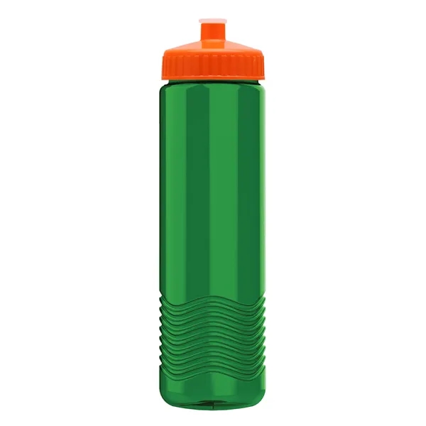 New Slim Cylinder Design 24 oz. Transparent Water Bottles with Push-Pull... from ASI 40480 Koozie Group