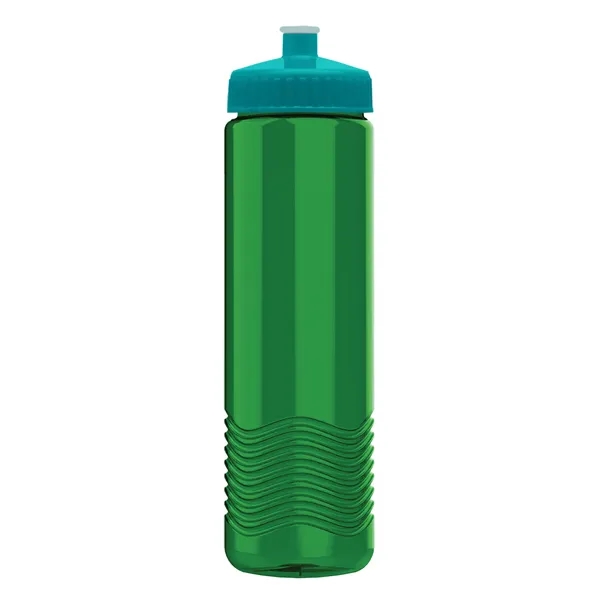 New Slim Cylinder Design 24 oz. Transparent Water Bottles with Push-Pull... from ASI 40480 Koozie Group