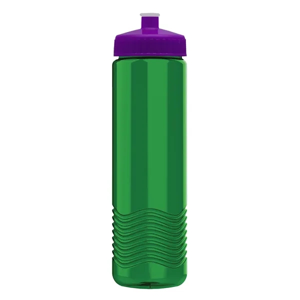 New Slim Cylinder Design 24 oz. Transparent Water Bottles with Push-Pull... from ASI 40480 Koozie Group