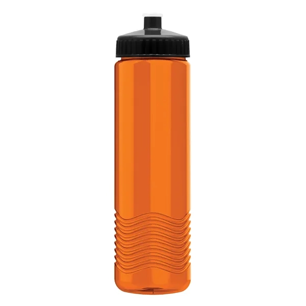 New Slim Cylinder Design 24 oz. Transparent Water Bottles with Push-Pull... from ASI 40480 Koozie Group
