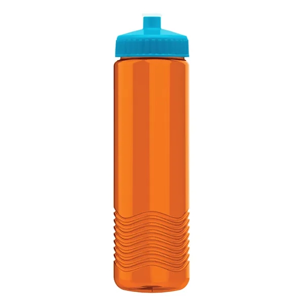 New Slim Cylinder Design 24 oz. Transparent Water Bottles with Push-Pull... from ASI 40480 Koozie Group