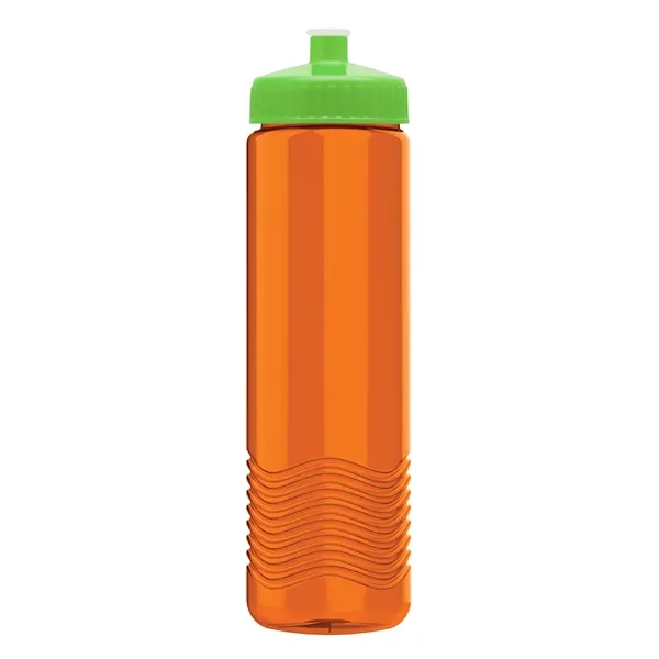 New Slim Cylinder Design 24 oz. Transparent Water Bottles with Push-Pull... from ASI 40480 Koozie Group
