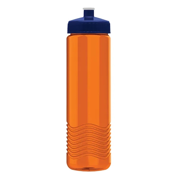 New Slim Cylinder Design 24 oz. Transparent Water Bottles with Push-Pull... from ASI 40480 Koozie Group
