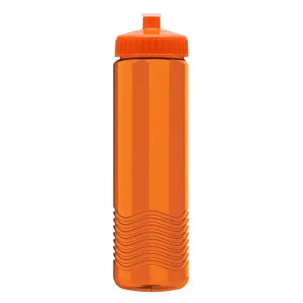 New Slim Cylinder Design 24 oz. Transparent Water Bottles with Push-Pull... from ASI 40480 Koozie Group