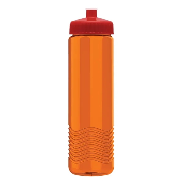New Slim Cylinder Design 24 oz. Transparent Water Bottles with Push-Pull... from ASI 40480 Koozie Group