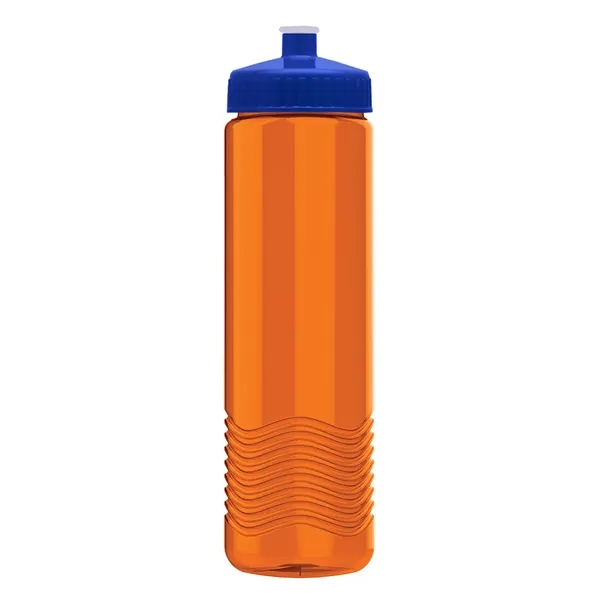 New Slim Cylinder Design 24 oz. Transparent Water Bottles with Push-Pull... from ASI 40480 Koozie Group