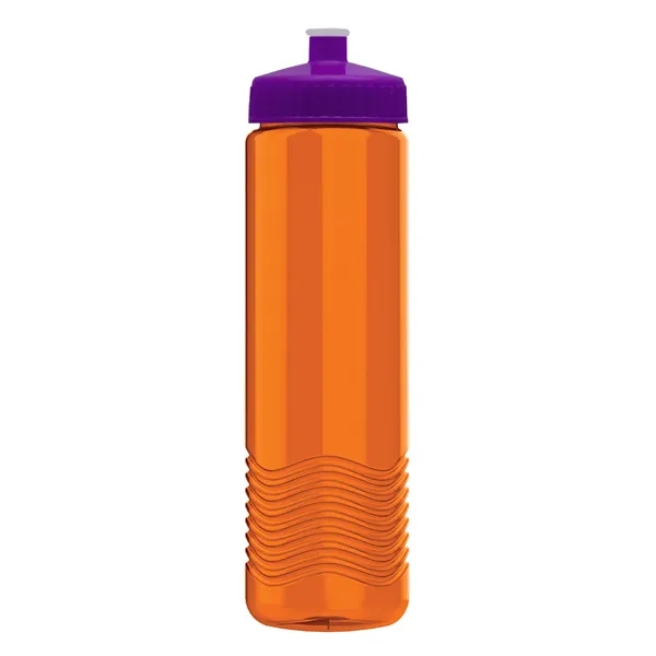 New Slim Cylinder Design 24 oz. Transparent Water Bottles with Push-Pull... from ASI 40480 Koozie Group