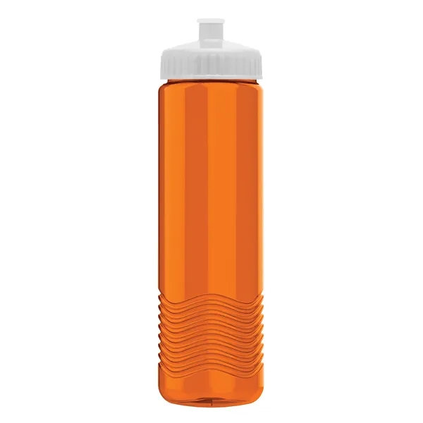 New Slim Cylinder Design 24 oz. Transparent Water Bottles with Push-Pull... from ASI 40480 Koozie Group