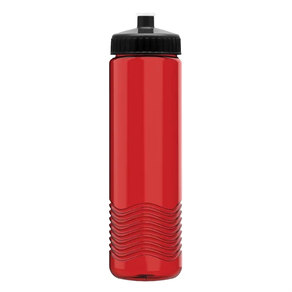 New Slim Cylinder Design 24 oz. Transparent Water Bottles with Push-Pull... from ASI 40480 Koozie Group