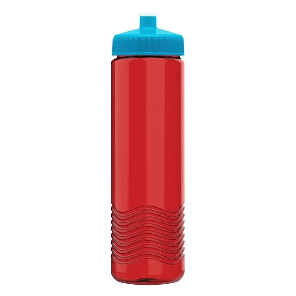 New Slim Cylinder Design 24 oz. Transparent Water Bottles with Push-Pull... from ASI 40480 Koozie Group