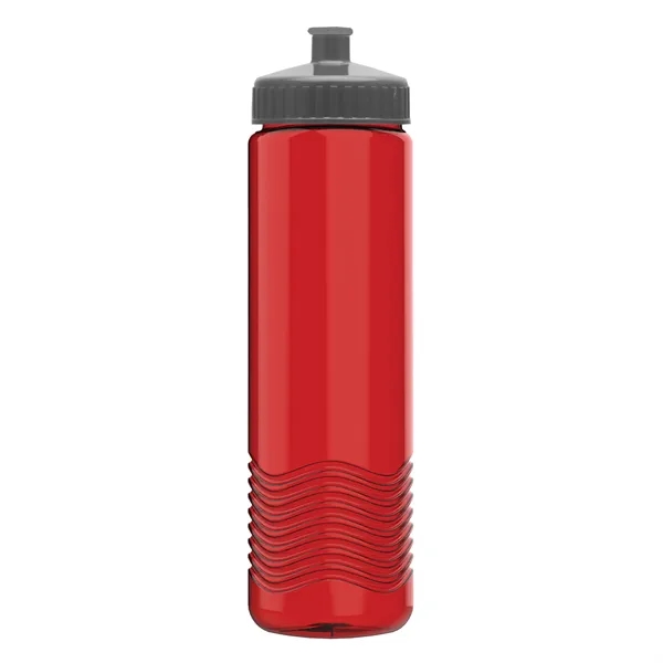 New Slim Cylinder Design 24 oz. Transparent Water Bottles with Push-Pull... from ASI 40480 Koozie Group