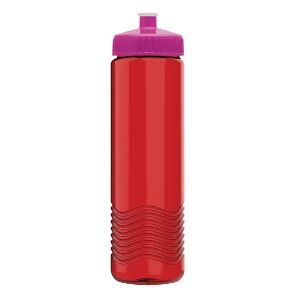 New Slim Cylinder Design 24 oz. Transparent Water Bottles with Push-Pull... from ASI 40480 Koozie Group