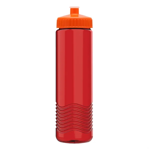 New Slim Cylinder Design 24 oz. Transparent Water Bottles with Push-Pull... from ASI 40480 Koozie Group