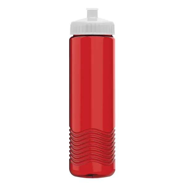 New Slim Cylinder Design 24 oz. Transparent Water Bottles with Push-Pull... from ASI 40480 Koozie Group
