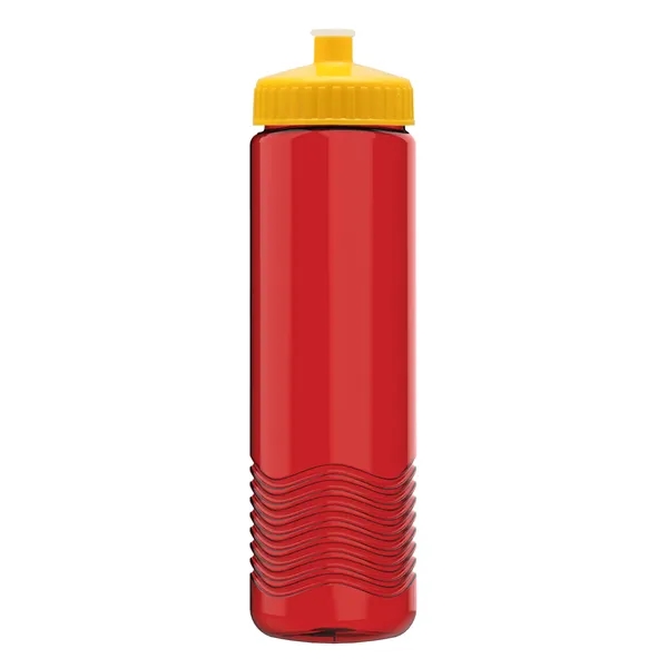 New Slim Cylinder Design 24 oz. Transparent Water Bottles with Push-Pull... from ASI 40480 Koozie Group