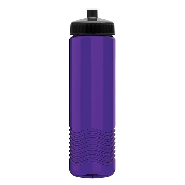 New Slim Cylinder Design 24 oz. Transparent Water Bottles with Push-Pull... from ASI 40480 Koozie Group