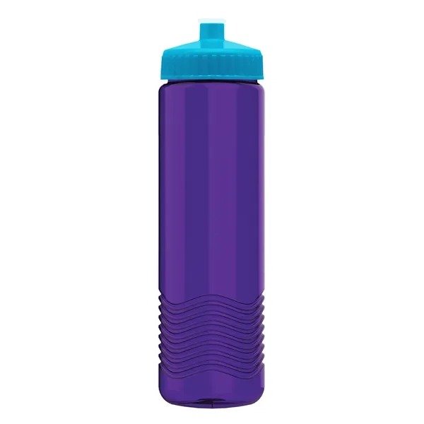 New Slim Cylinder Design 24 oz. Transparent Water Bottles with Push-Pull... from ASI 40480 Koozie Group