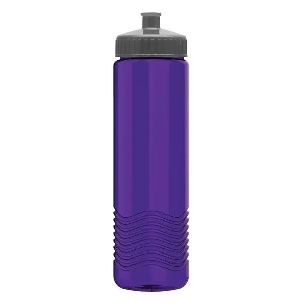 New Slim Cylinder Design 24 oz. Transparent Water Bottles with Push-Pull... from ASI 40480 Koozie Group