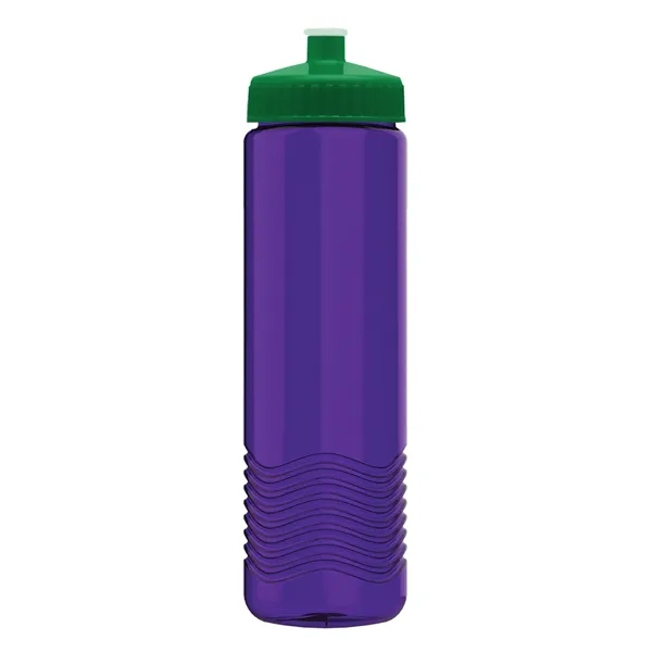New Slim Cylinder Design 24 oz. Transparent Water Bottles with Push-Pull... from ASI 40480 Koozie Group