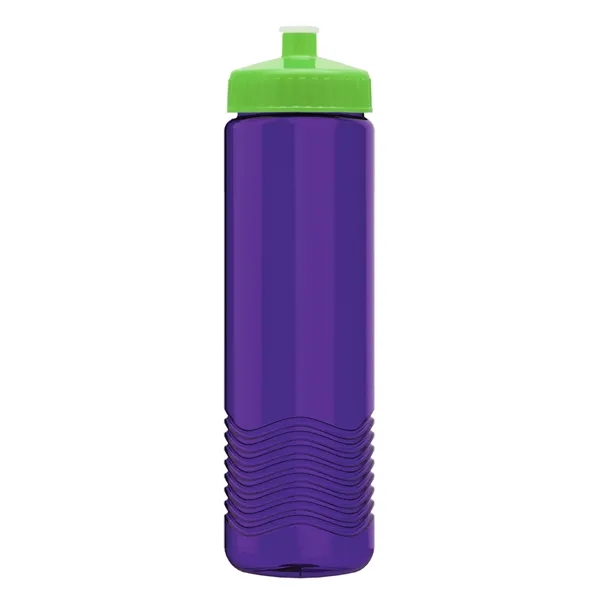New Slim Cylinder Design 24 oz. Transparent Water Bottles with Push-Pull... from ASI 40480 Koozie Group