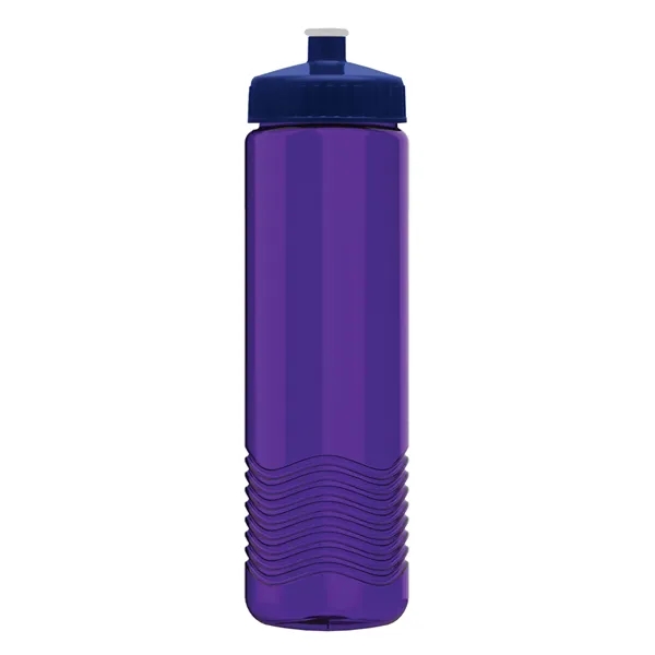 New Slim Cylinder Design 24 oz. Transparent Water Bottles with Push-Pull... from ASI 40480 Koozie Group