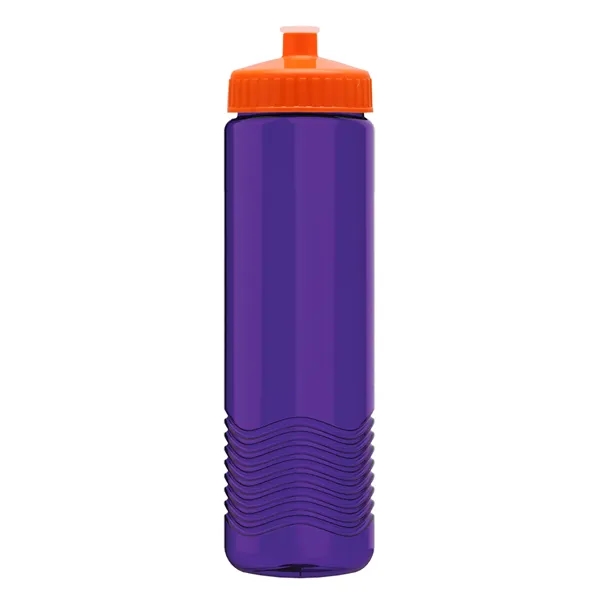 New Slim Cylinder Design 24 oz. Transparent Water Bottles with Push-Pull... from ASI 40480 Koozie Group